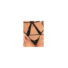 Body string noir ouvert à l'entre-jambes dentelle et ornements 